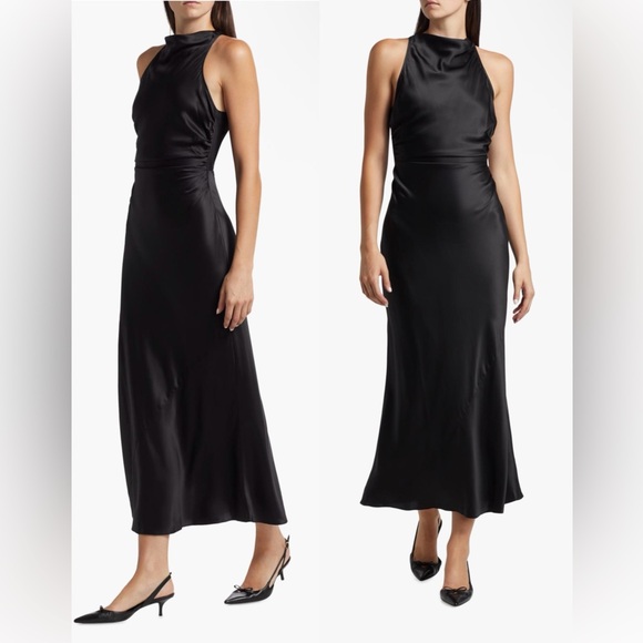 Reformation Dresses & Skirts - NEW Reformation Black Casette Silk Maxi Dress 6